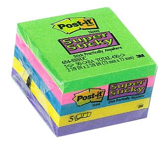 Post it Super Sticky 654-5SSAN  73x73mm